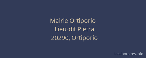 Mairie Ortiporio