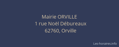 Mairie ORVILLE