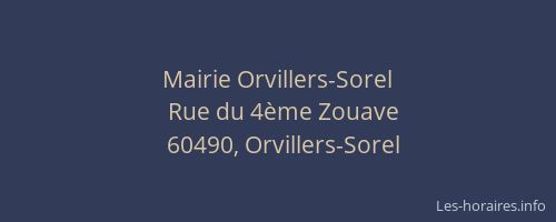 Mairie Orvillers-Sorel
