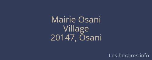 Mairie Osani
