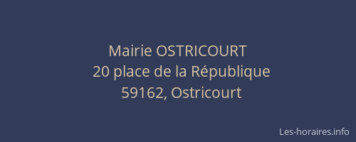 Mairie OSTRICOURT