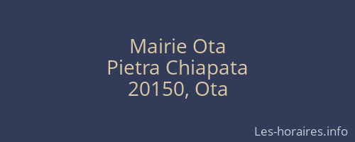 Mairie Ota