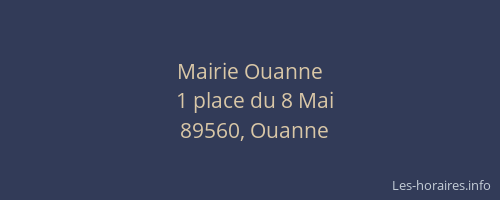 Mairie Ouanne