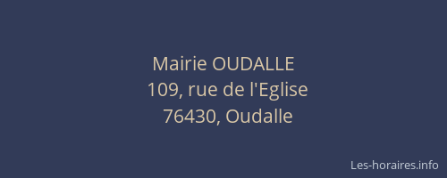 Mairie OUDALLE