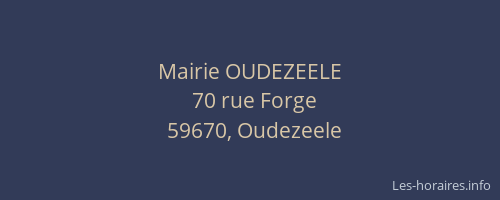 Mairie OUDEZEELE