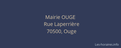 Mairie OUGE