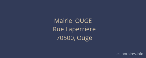 Mairie  OUGE
