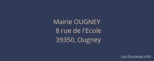 Mairie OUGNEY