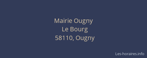 Mairie Ougny