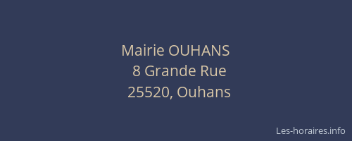Mairie OUHANS