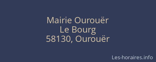 Mairie Ourouër