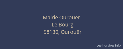 Mairie Ourou&euml;r