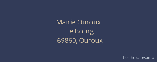 Mairie Ouroux