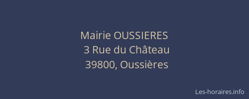 Mairie OUSSIERES