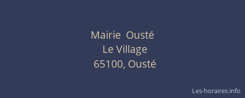 Mairie  Ousté