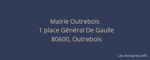 Mairie Outrebois