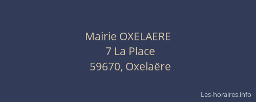 Mairie OXELAERE