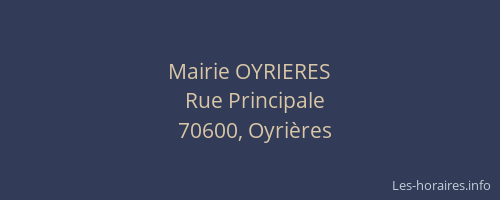 Mairie OYRIERES