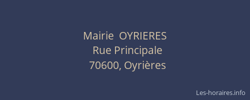 Mairie  OYRIERES
