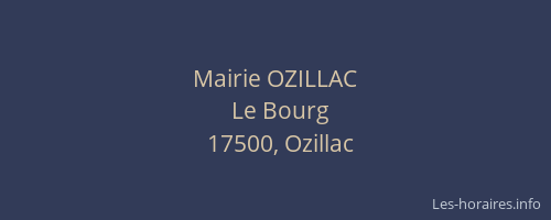 Mairie OZILLAC