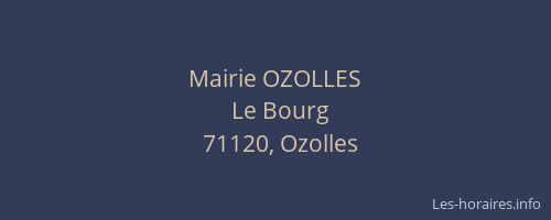 Mairie OZOLLES