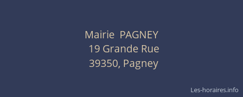 Mairie  PAGNEY
