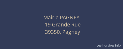 Mairie PAGNEY
