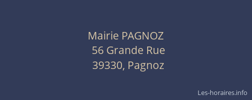 Mairie PAGNOZ