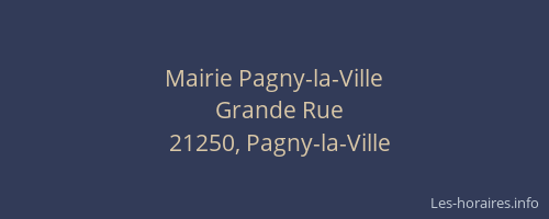 Mairie Pagny-la-Ville