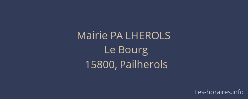 Mairie PAILHEROLS