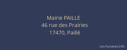 Mairie PAILLE