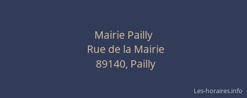 Mairie Pailly