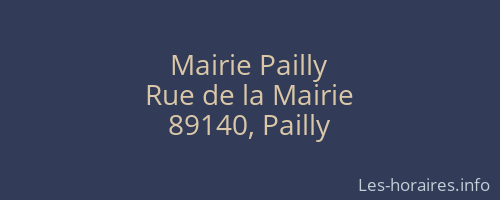 Mairie Pailly