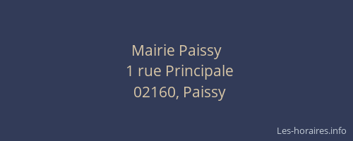 Mairie Paissy