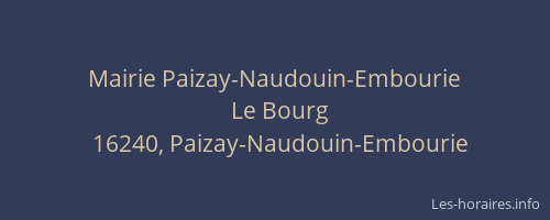 Mairie Paizay-Naudouin-Embourie