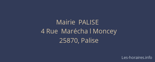 Mairie  PALISE