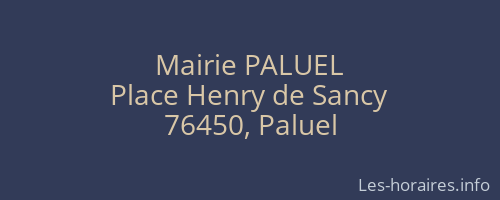 Mairie PALUEL