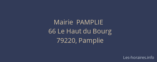 Mairie  PAMPLIE