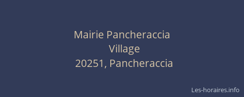 Mairie Pancheraccia