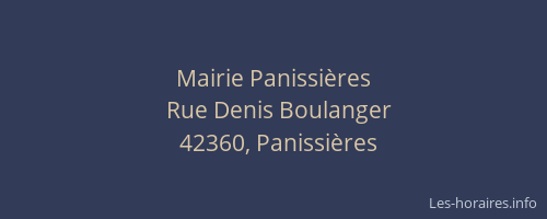 Mairie Panissières