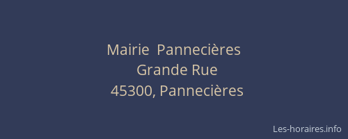 Mairie  Panneci&egrave;res