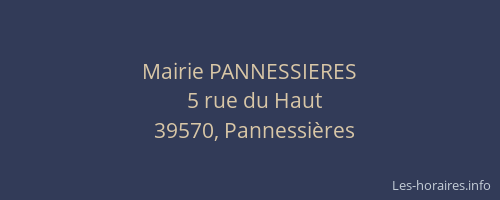 Mairie PANNESSIERES