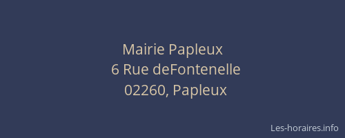 Mairie Papleux