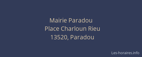 Mairie Paradou