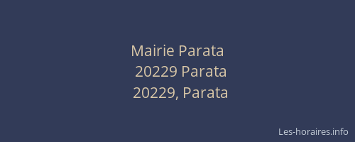 Mairie Parata