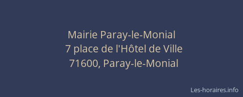Mairie Paray-le-Monial