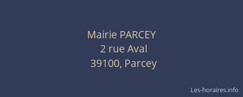 Mairie PARCEY