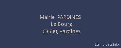 Mairie  PARDINES