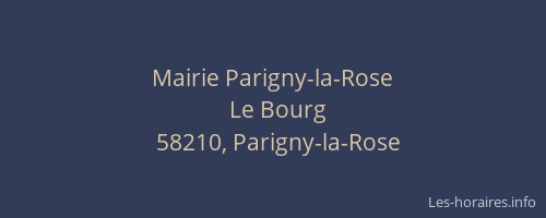 Mairie Parigny-la-Rose