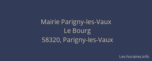 Mairie Parigny-les-Vaux